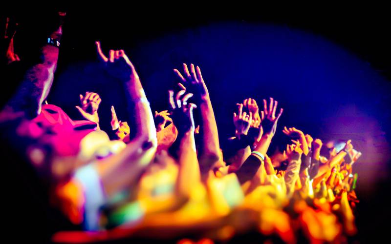 A crowd at a concert