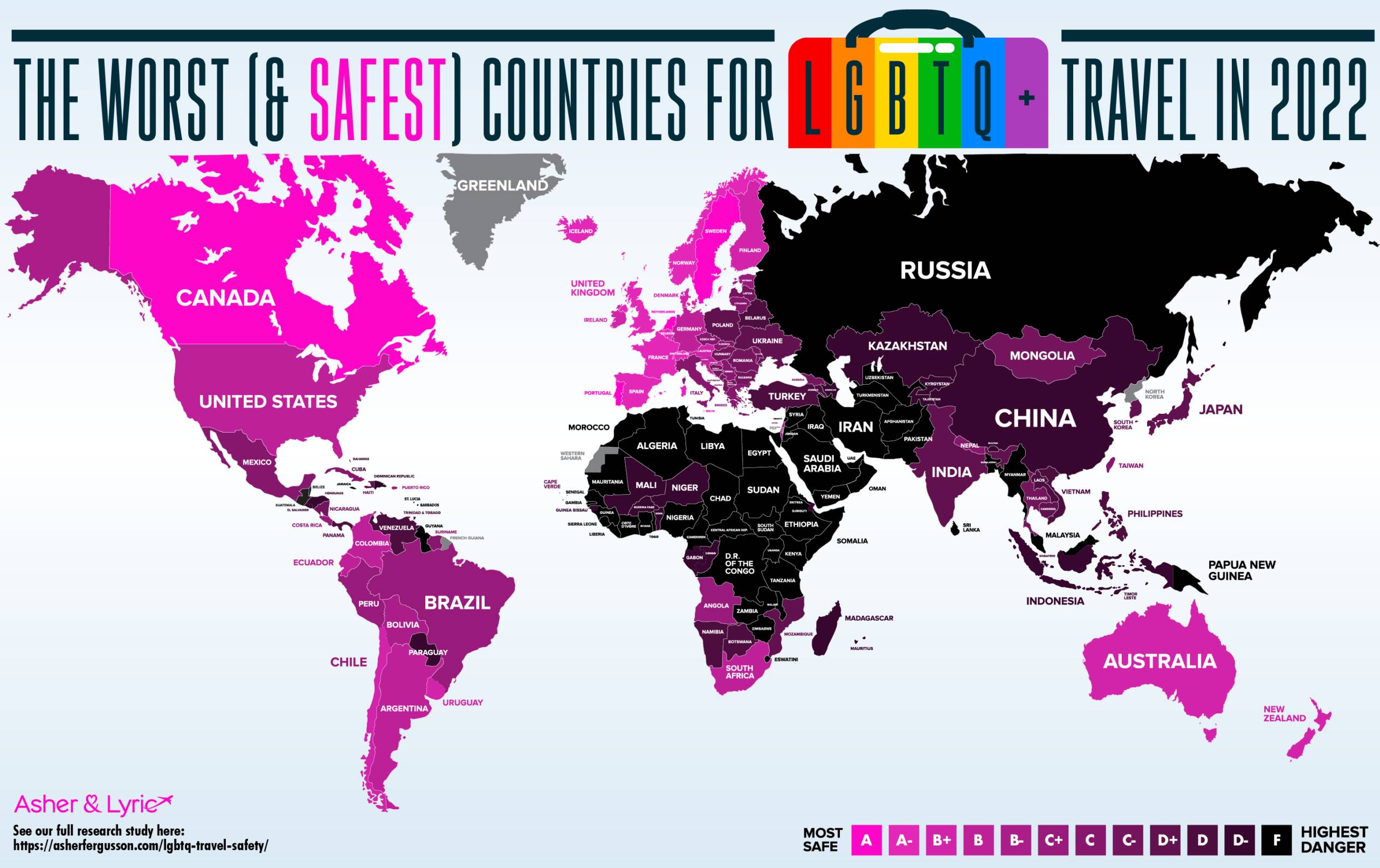 REVEALED: The Worst & Safest Destinations for LGBTQ+ Travelers in 2022.